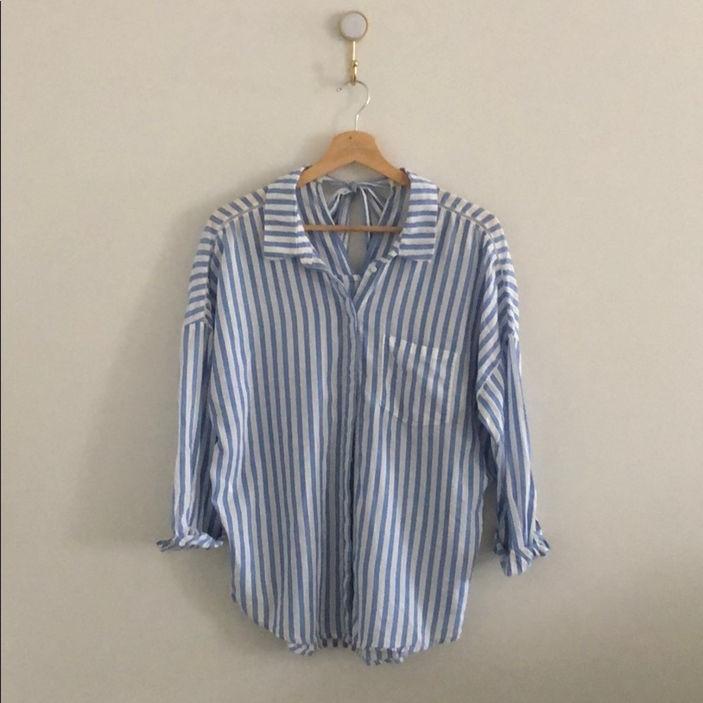 Zara Basic Collection- Striped Cotton Blouse